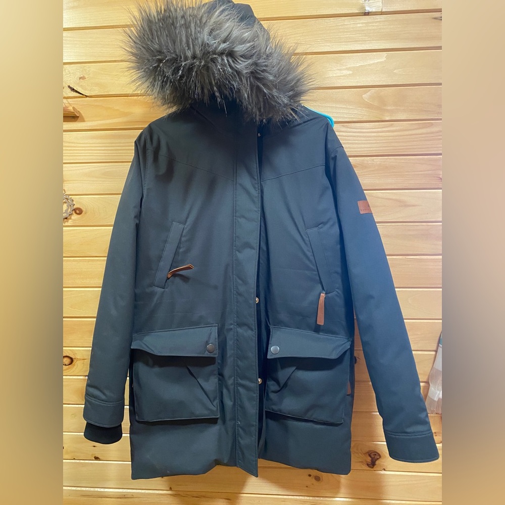 Basin and Range Winter Jacket w/ removable faux fur- mid-thigh length